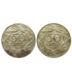 2x 50 groszy 1938, niklowana, stan 1-