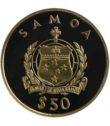 Samoa, 50 $ 1998, Królowa Elżbieta, stan menniczy