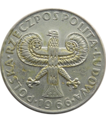 10 złotych Mała kolumna, 1966, stan 1-