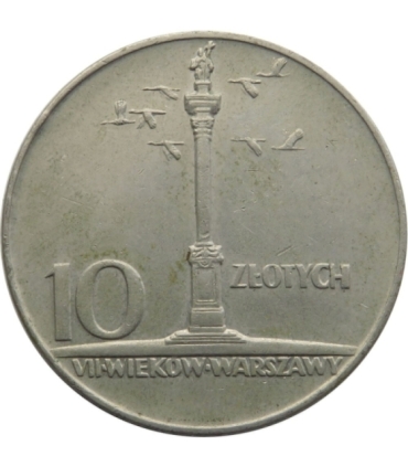 10 złotych Mała kolumna, 1966, stan 2-