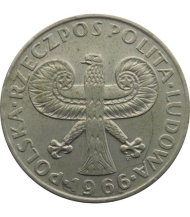 10 złotych Mała kolumna, 1966, stan 2-
