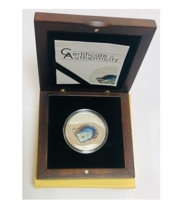 Palau 2007, 5 dolarów - żółta perła - 2500 szt AG925 ETUI + CERTYFIKAT