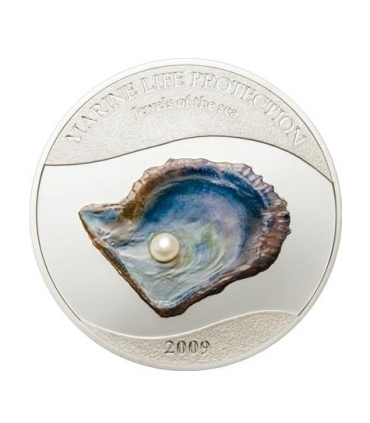 Palau 2007, 5 dolarów - żółta perła - 2500 szt AG925 ETUI + CERTYFIKAT