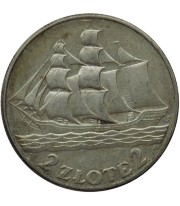 2 złote Żaglowiec 1936, stan 2