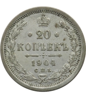 Rosja, 20 kopiejek 1904, stan 2