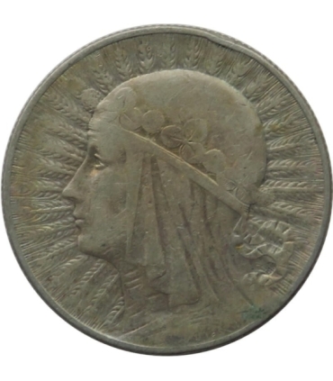 5 złotych głowa kobiety 1933, stan 3