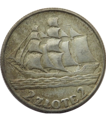 2 złote Żaglowiec 1936, stan 2-