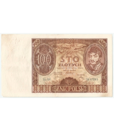 Banknot 100 zł 1934 rok, seria BP, stan 3