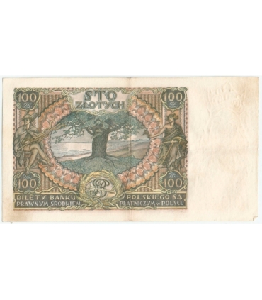 Banknot 100 zł 1934 rok, seria BP, stan 3