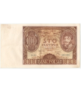 Banknot 100 zł 1934 rok, seria BM, stan 3