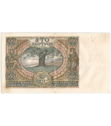 Banknot 100 zł 1934 rok, seria BG, stan 3