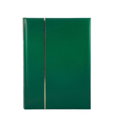 Klaser na znaczki 60 czarnych stron Leuchtturm, zielony