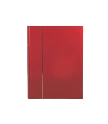 Klaser na znaczki 60 czarnych stron Leuchtturm, czerwony