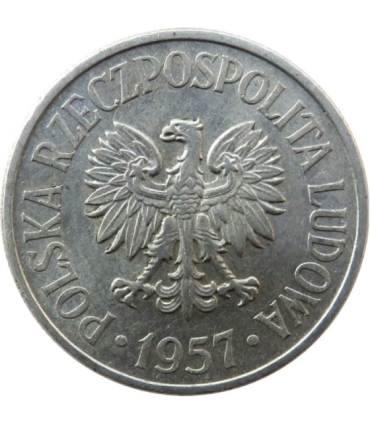 50 groszy 1957, stan 2+, pięknie zachowany