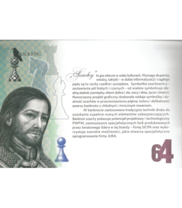 Banknot PWPW 64 Szachy + folder emisyjny
