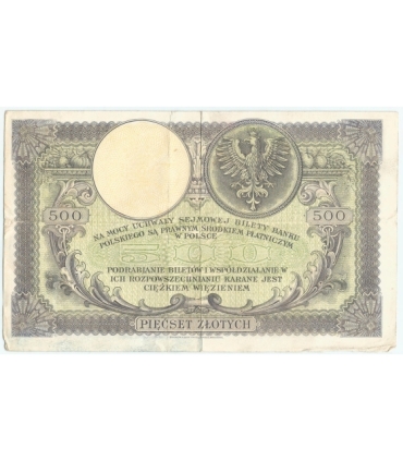 500 zł Kościuszko, 1919, stan 4