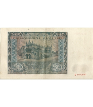 Banknot 50 złotych 1941 stan 2+, B 4070890
