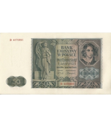Banknot 50 złotych 1941 stan 2+, B 4070891