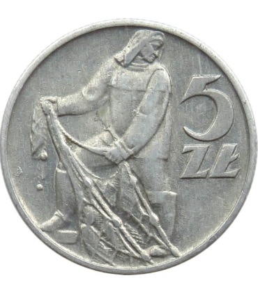 5 zł, Rybak, 1959, stan 2+