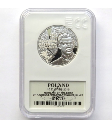 10 zł 150. rocznica urodzin Kazimierza Przerwy-Tetmajera PR70