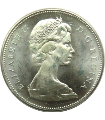 KANADA 1 dolar 1967 Gęś, stan 1-, srebro