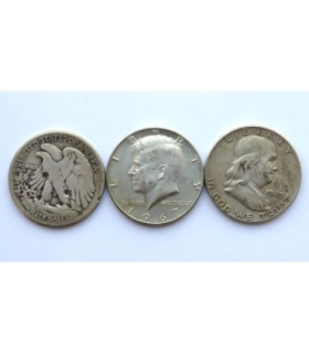 3 x 1/2 dolara 1963, 1967, 1941