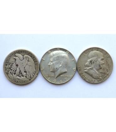 3 x 1/2 dolara 1963, 1967, 1941