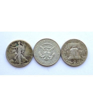 3 x 1/2 dolara 1963, 1967, 1941
