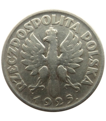 1 złoty 1925, żniwiarka kropka po dacie, stan 3