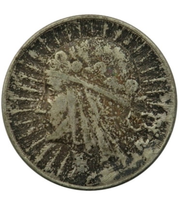 10 zł, Głowa kobiety, 1932, znak menniczy, stan 3-