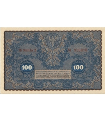 100 marek 1919 stan 1-, IE Serja Z nr 936870