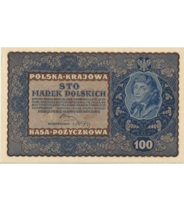 100 marek 1919 stan 1-, IE Serja Z nr 936870