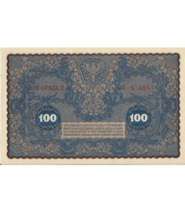 100 marek 1919 stan 1-, IE Serja Z nr 936867