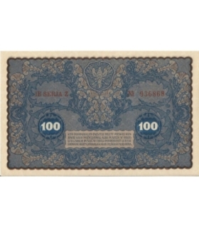 100 marek 1919 stan 1-, IE Serja Z nr 936868