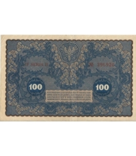 100 marek 1919 stan 2, IF Serja H 296920