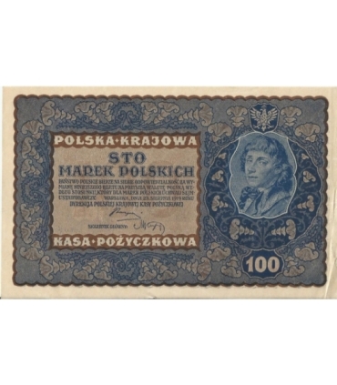 100 marek 1919 stan 3+, IE Serja Z nr 936857