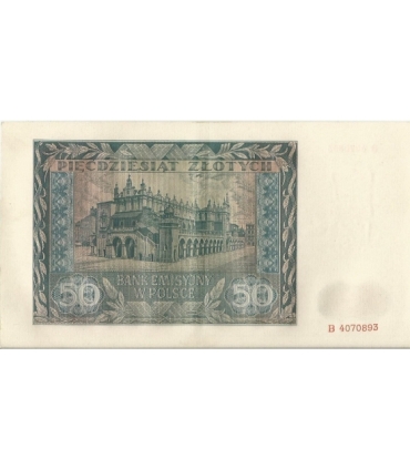 Banknot 50 złotych 1941 stan 2+, B 4070893