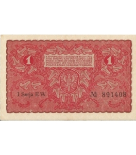 1 Marka 1919 I serja EW 891408, stan 2