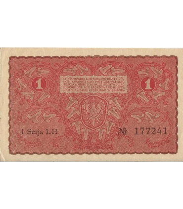 1 Marka 1919 I serja LH 177241, stan 3+