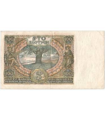 Banknot 100 zł 1934 rok, seria BS, stan 4