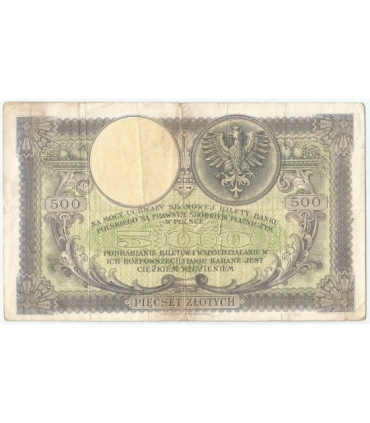 500 zł Kościuszko, 1919, stan 4