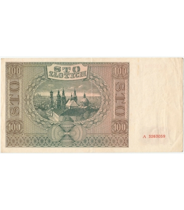 Banknot 100 złotych 1941 stan 2-, Ser. A 3263059