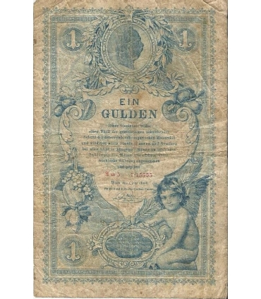 1 Gulden / 1 Forint Austro-Węgry 1888 r. stan 4 ciekawy numer 7.15555