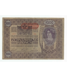 10000 koron Austria 1918, seria 15298 nr 1556