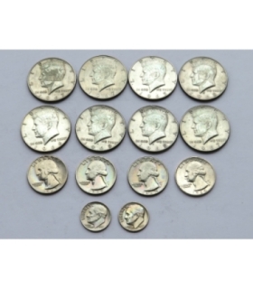 8 x 1/2 dolara USA + 4 x 1/4 dolara + 2x 1 cent 1964-1969