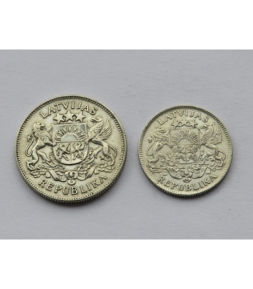 Łotwa, 2 Lati 1925 + 1 łat 1924, stan 2
