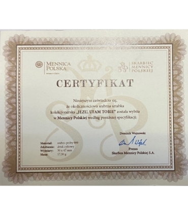 Srebrna Sztabka Anioł Stróż - druk cyfrowy AG999