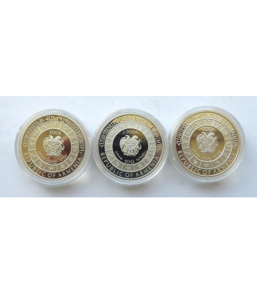 Armenia 3 X 100 Dram ZNAKI ZODIAKU Ag925