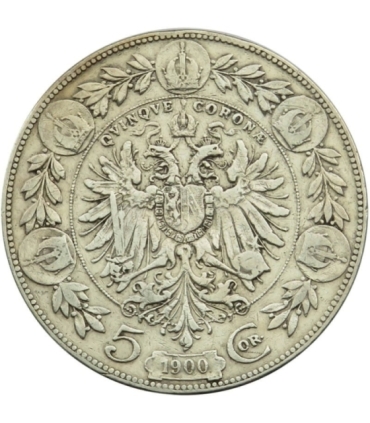 Austria, 5 koron 1900, Franciszek Józef I, stan 3