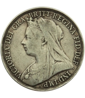 Wielka Brytania 1 korona, 1897, LXI, stan 3